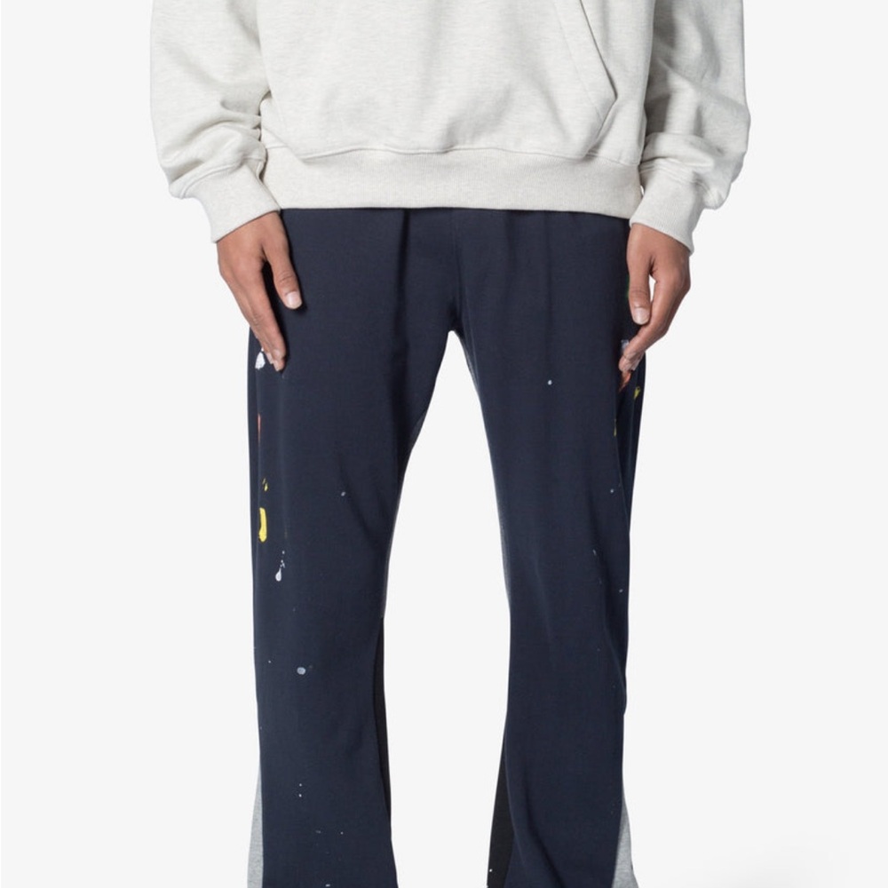 Mnml Contrast Bootcut Sweat pant Blue Men Large Flare Bottom. Used.